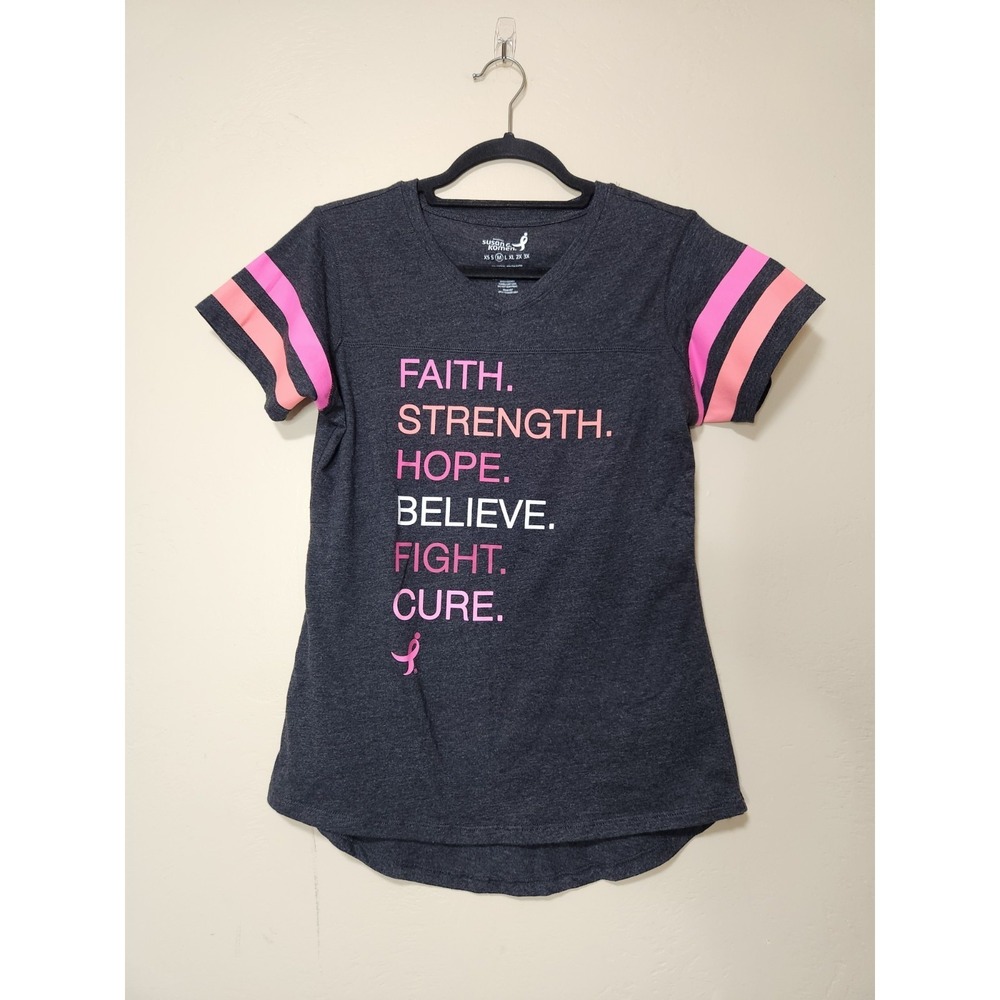 Susan G Komen Breast Cancer Shirt Grau Womens Size Medium